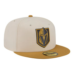 Vegas Golden Knights New Era Colorpack Two-Tone 59FIFTY Fitted Hat - Cream/Tan Hats