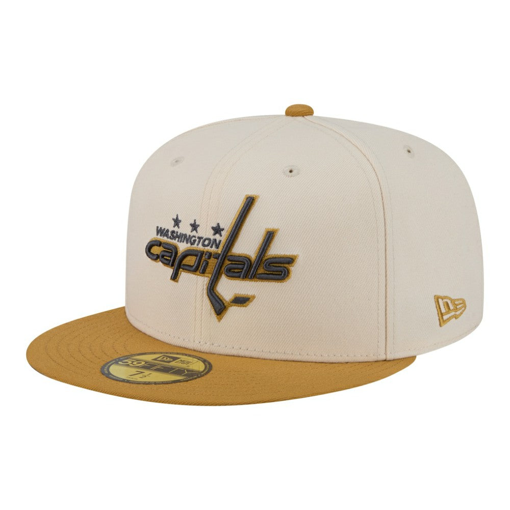 Washington Capitals New Era Colorpack Two-Tone 59FIFTY Fitted Hat - Cream/Tan Hats