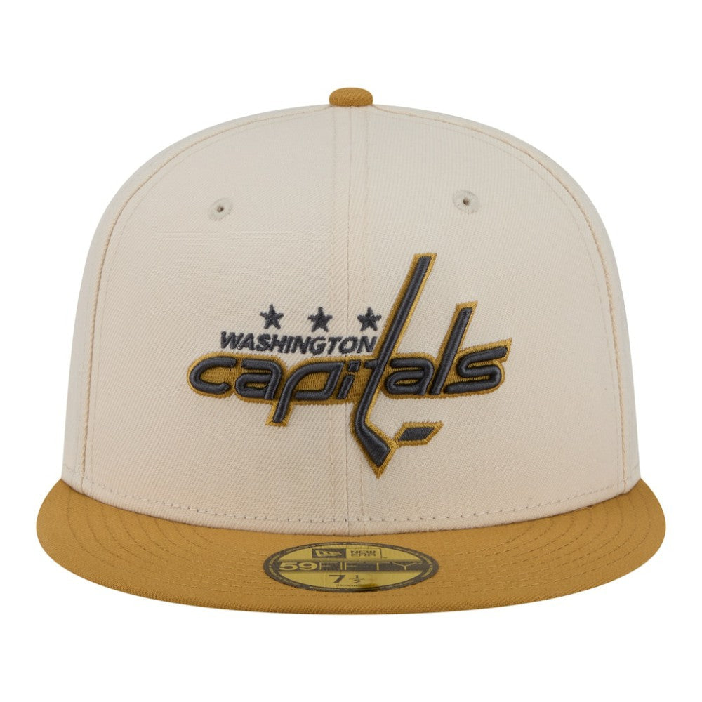 Washington Capitals New Era Colorpack Two-Tone 59FIFTY Fitted Hat - Cream/Tan Hats