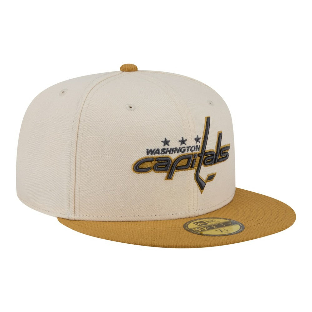 Washington Capitals New Era Colorpack Two-Tone 59FIFTY Fitted Hat - Cream/Tan Hats