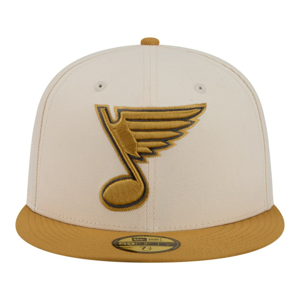 St. Louis Blues New Era Colorpack Two-Tone 59FIFTY Fitted Hat - Cream/Tan Hats
