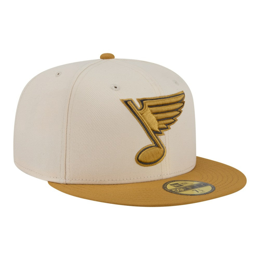 St. Louis Blues New Era Colorpack Two-Tone 59FIFTY Fitted Hat - Cream/Tan Hats