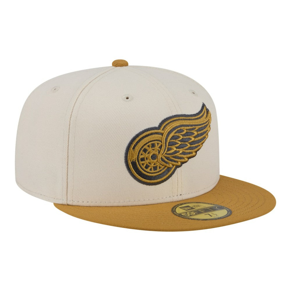 Detroit Red Wings New Era Colorpack Two-Tone 59FIFTY Fitted Hat - Cream/Tan Hats
