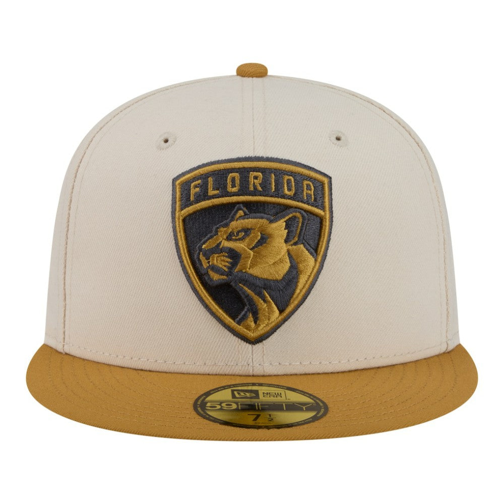 Florida Panthers New Era Colorpack Two-Tone 59FIFTY Fitted Hat - Cream/Tan Hats