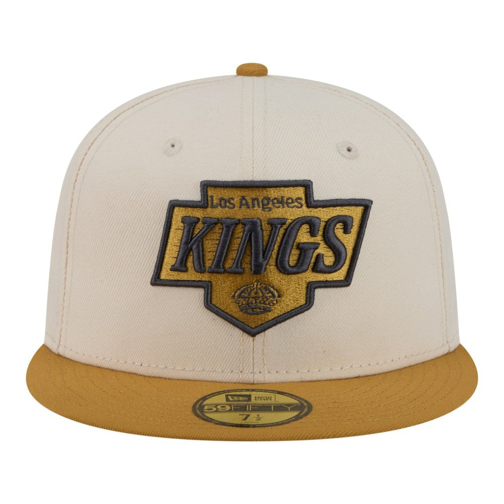Los Angeles Kings New Era Colorpack Two-Tone 59FIFTY Fitted Hat - Cream/Tan Hats