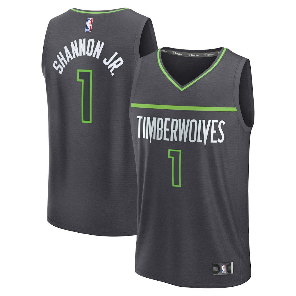 Terrence Shannon Jr. Minnesota Timberwolves Fast Break Replica Jersey - Statement Edition - Anthracite online