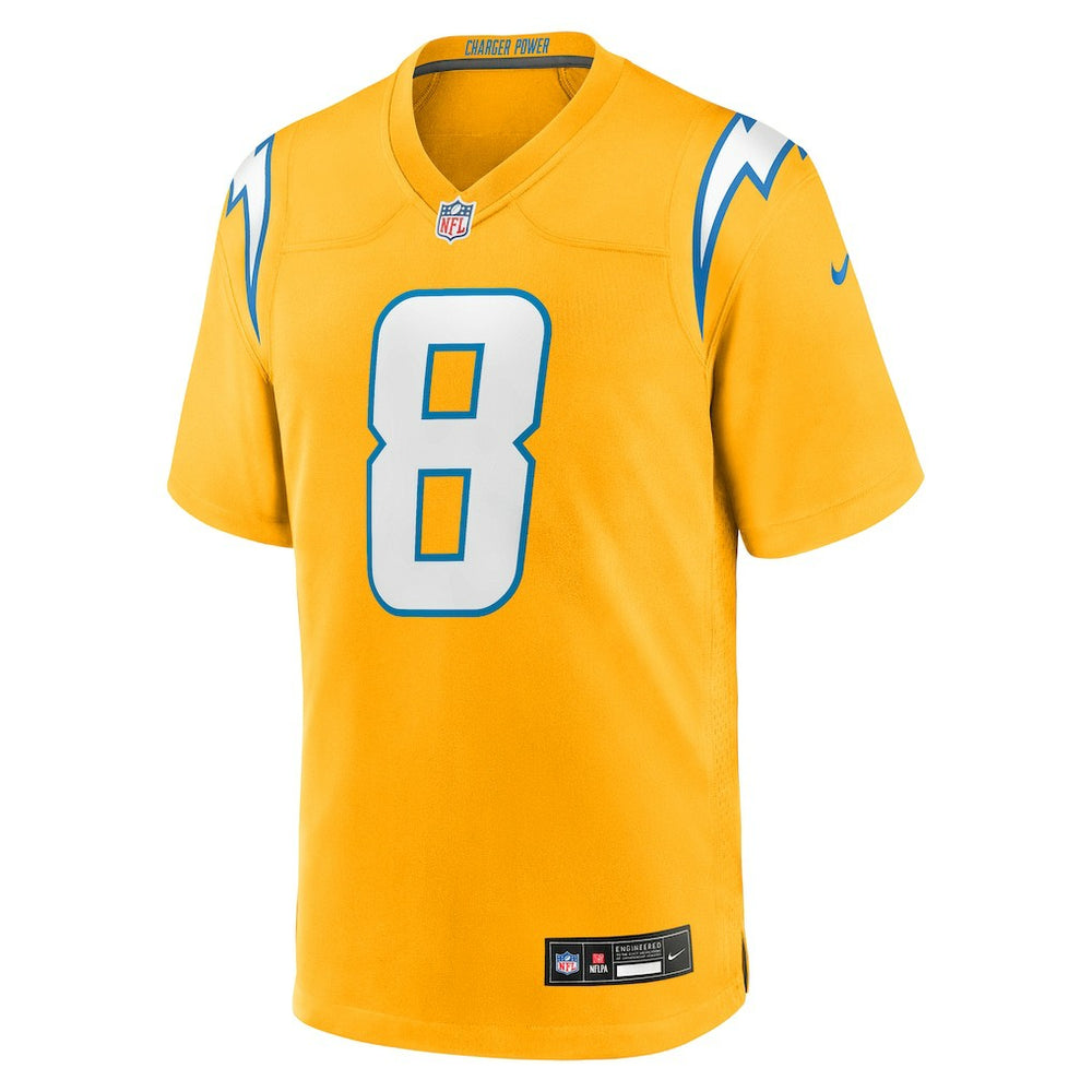 Omarion Hampton Los Angeles Chargers Alternate Charger Power Game Player Jersey - Gold for sale