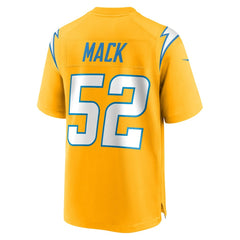 Khalil Mack Los Angeles Chargers Alternate Charger Power Game Player Jersey - Gold on sale