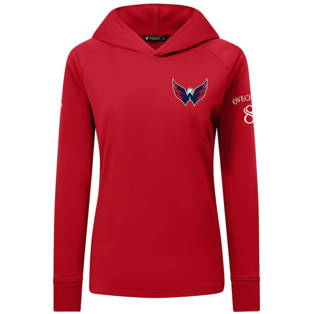 Alexander Ovechkin Washington Capitals Levelwear Women's Impression Name & Number Raglan Hoodie - Red Hoodies