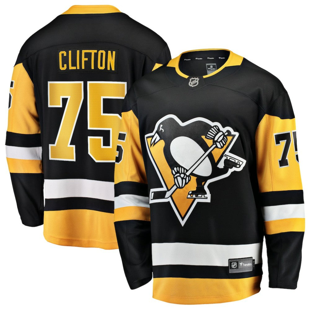 Connor Clifton Pittsburgh Penguins Fanatics Home Breakaway Jersey - Black Jerseys