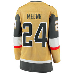 Jaycob Megna Vegas Golden Knights Fanatics Women's Home Breakaway Jersey - Gold Jerseys
