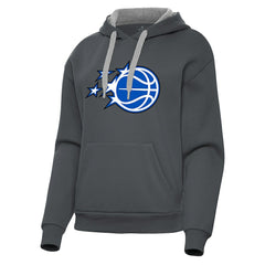 Orlando Magic Antigua Women's New Logo Victory Pullover Hoodie - Charcoal on sale