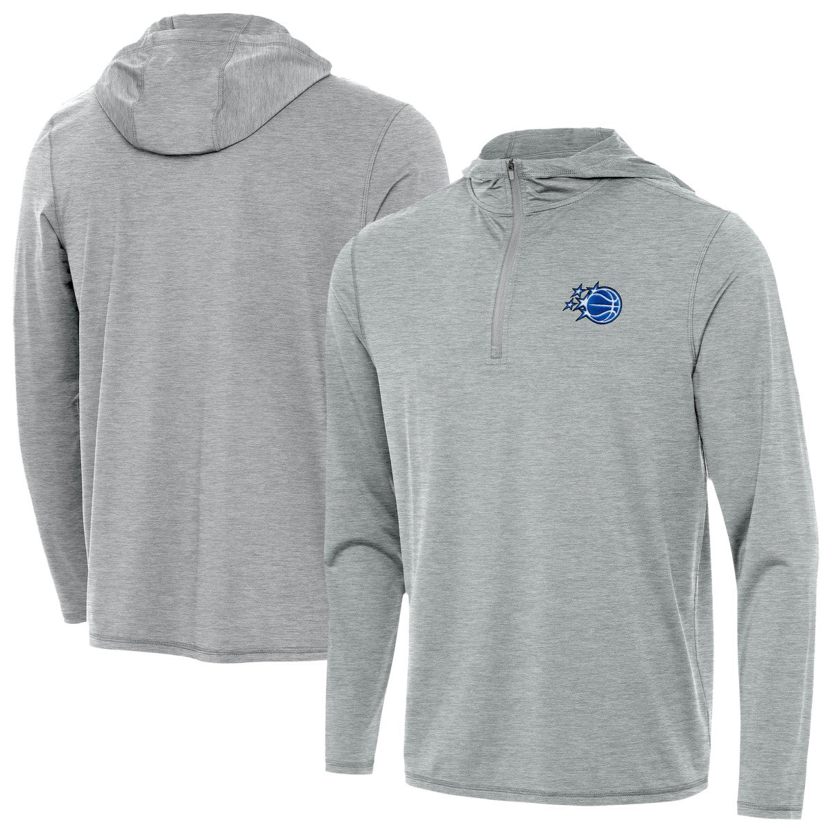 Orlando Magic Antigua New Logo Tidy Quarter-Zip Hoodie - Heather Gray discount