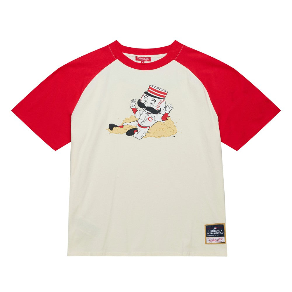 Cincinnati Reds Women's Boyfriend Raglan T-Shirt Cream