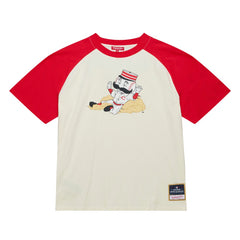 Cincinnati Reds Women's Boyfriend Raglan T-Shirt Cream