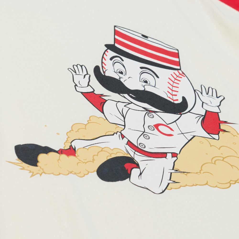 Cincinnati Reds Women's Boyfriend Raglan T-Shirt Cream