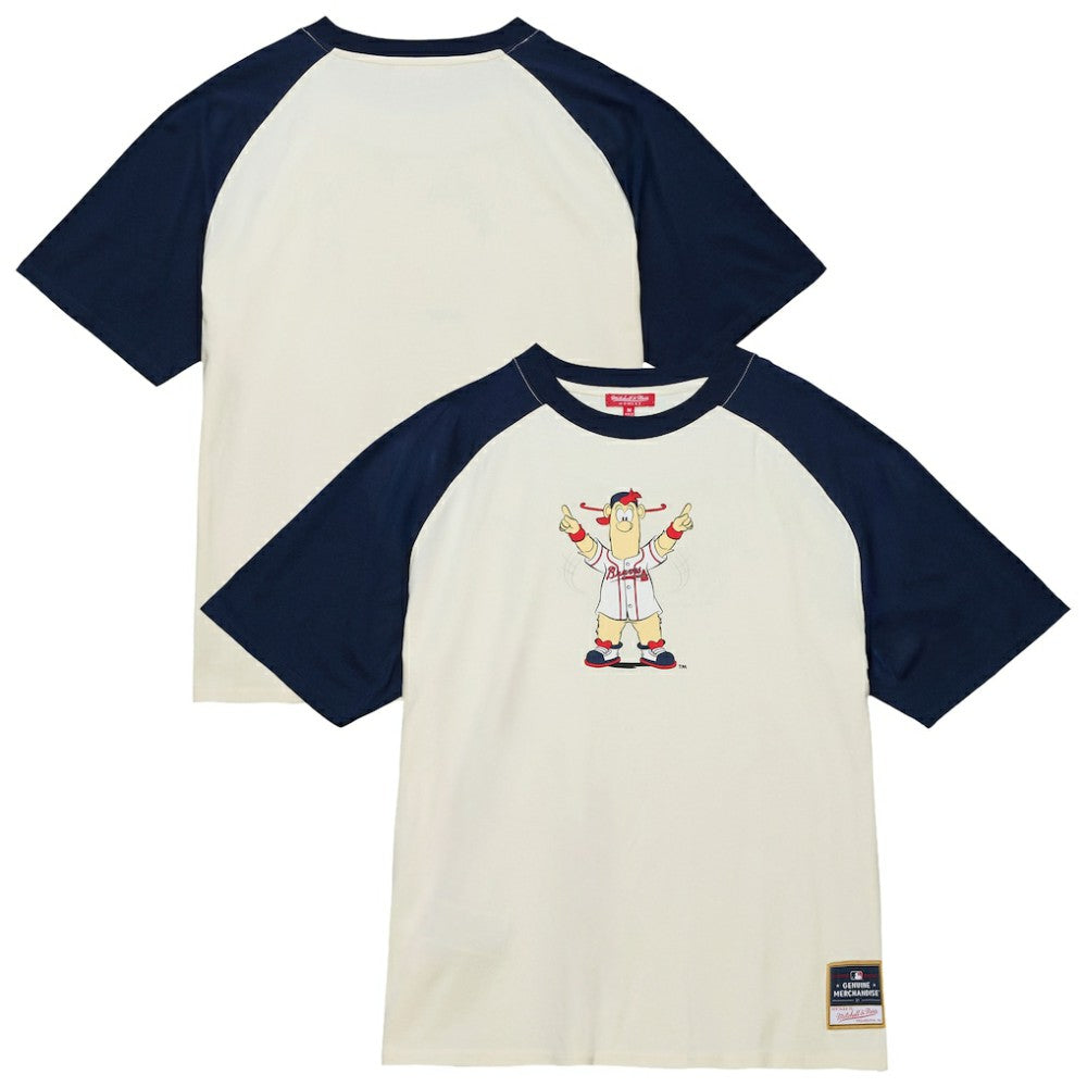 Atlanta Braves Women's Boyfriend Raglan T-Shirt Cream