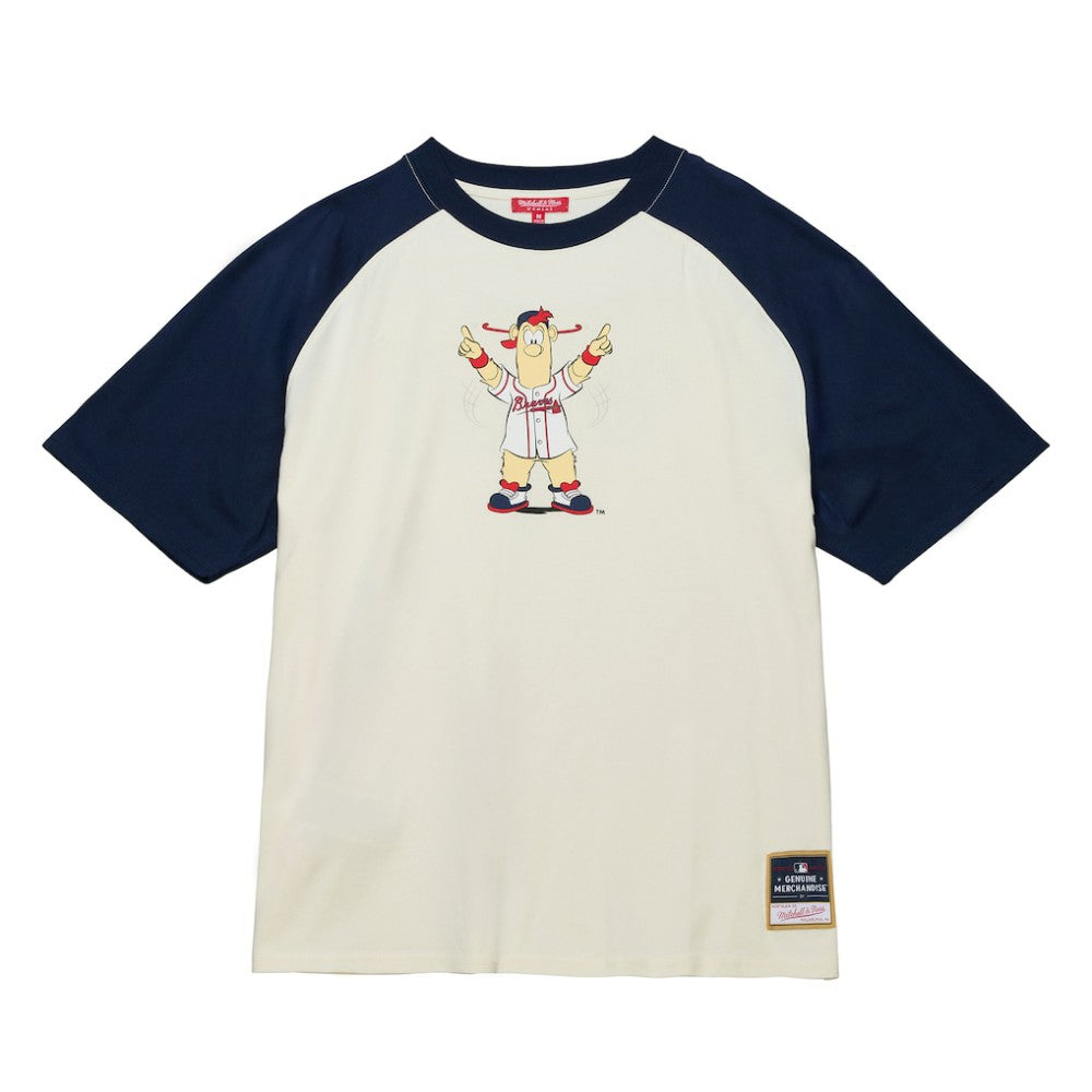 Atlanta Braves Women's Boyfriend Raglan T-Shirt Cream
