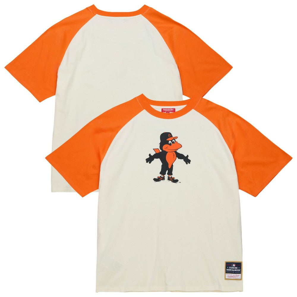 Baltimore Orioles Women's Boyfriend Raglan T-Shirt Cream