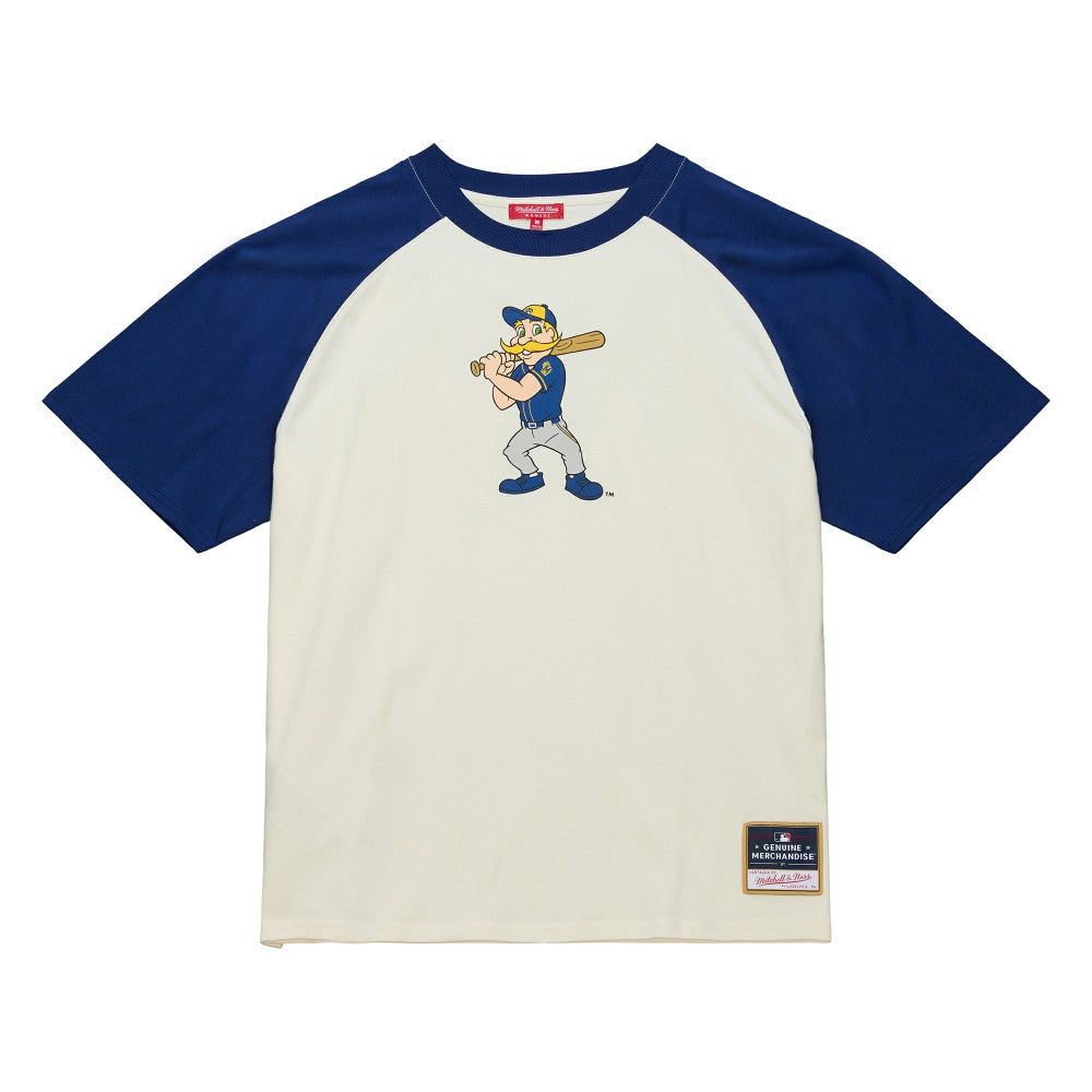 Milwaukee Brewers Women's Boyfriend Raglan T-Shirt Cream