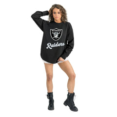 Las Vegas Raiders Gameday Couture Women's Oversized Long Sleeve T-Shirt - Black online