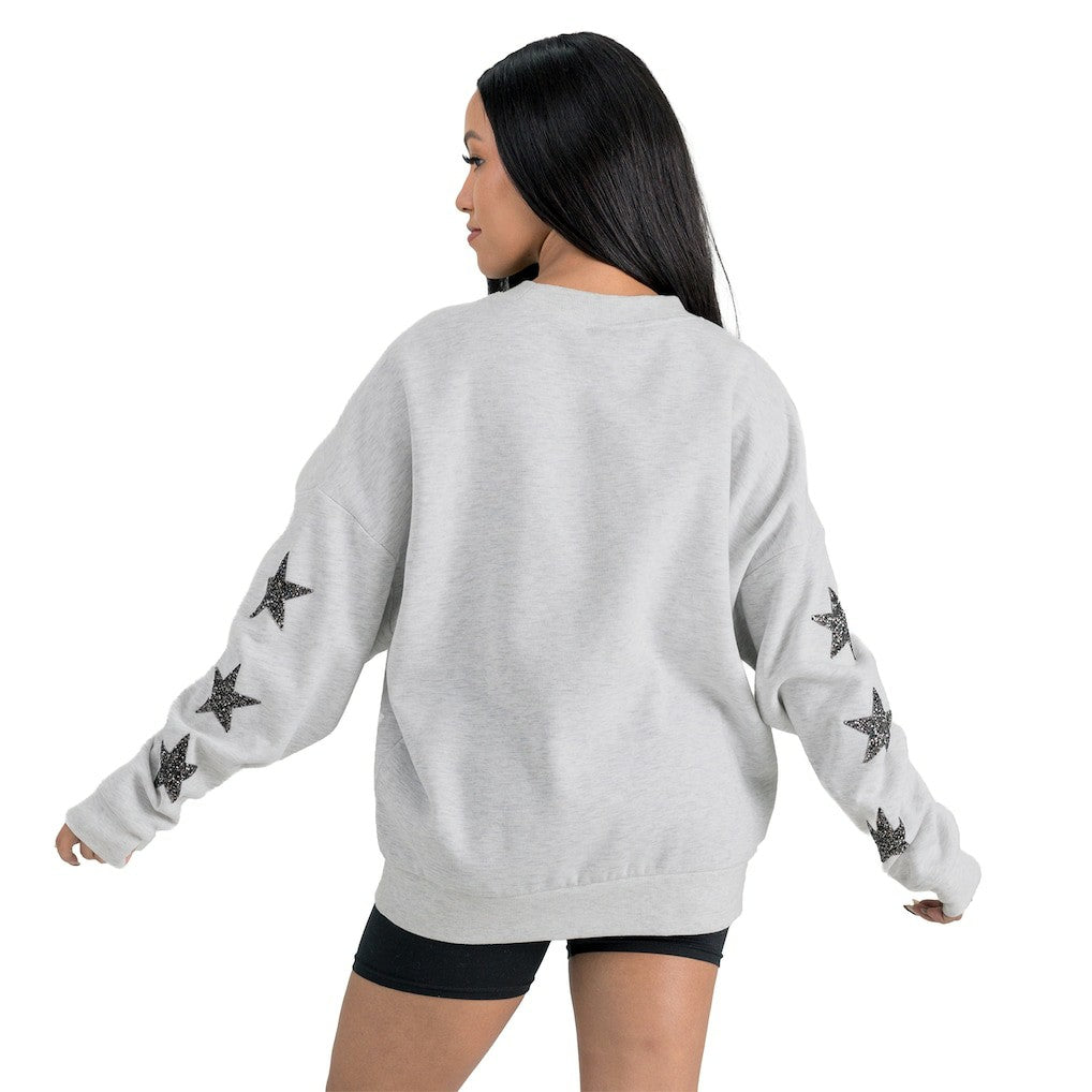 Cincinnati Bengals Gameday Couture Women's Resilience Relaxed Rhinestone Pullover Sweatshirt - Ash discount