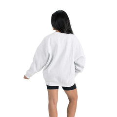 Houston Texans Gameday Couture Women's Traditional Logo Oversized Premium Fleece Pullover Sweatshirt - Ash for sale