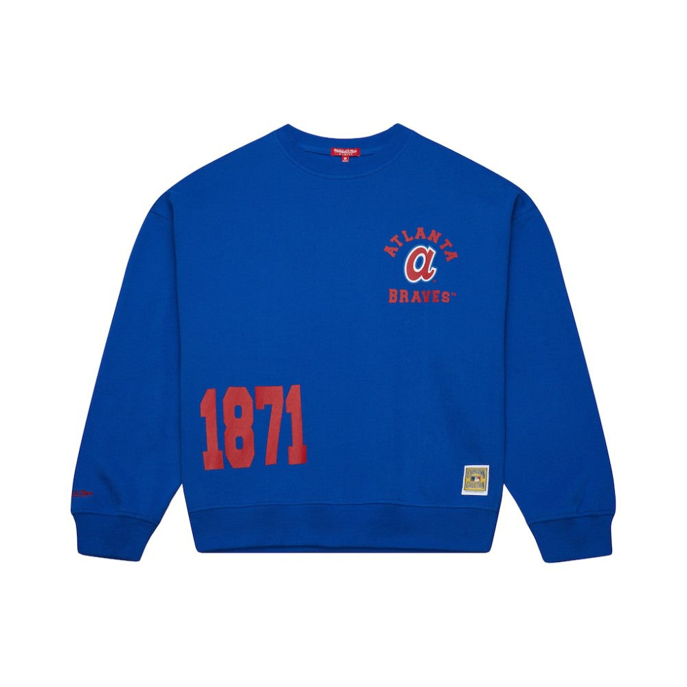 Atlanta Braves Women's Cooperstown Collection Crewneck Sweatshirt Royal