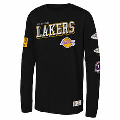 Los Angeles Lakers Youth Hardwood Classics Training Camp Long Sleeve T-Shirt - Black for sale