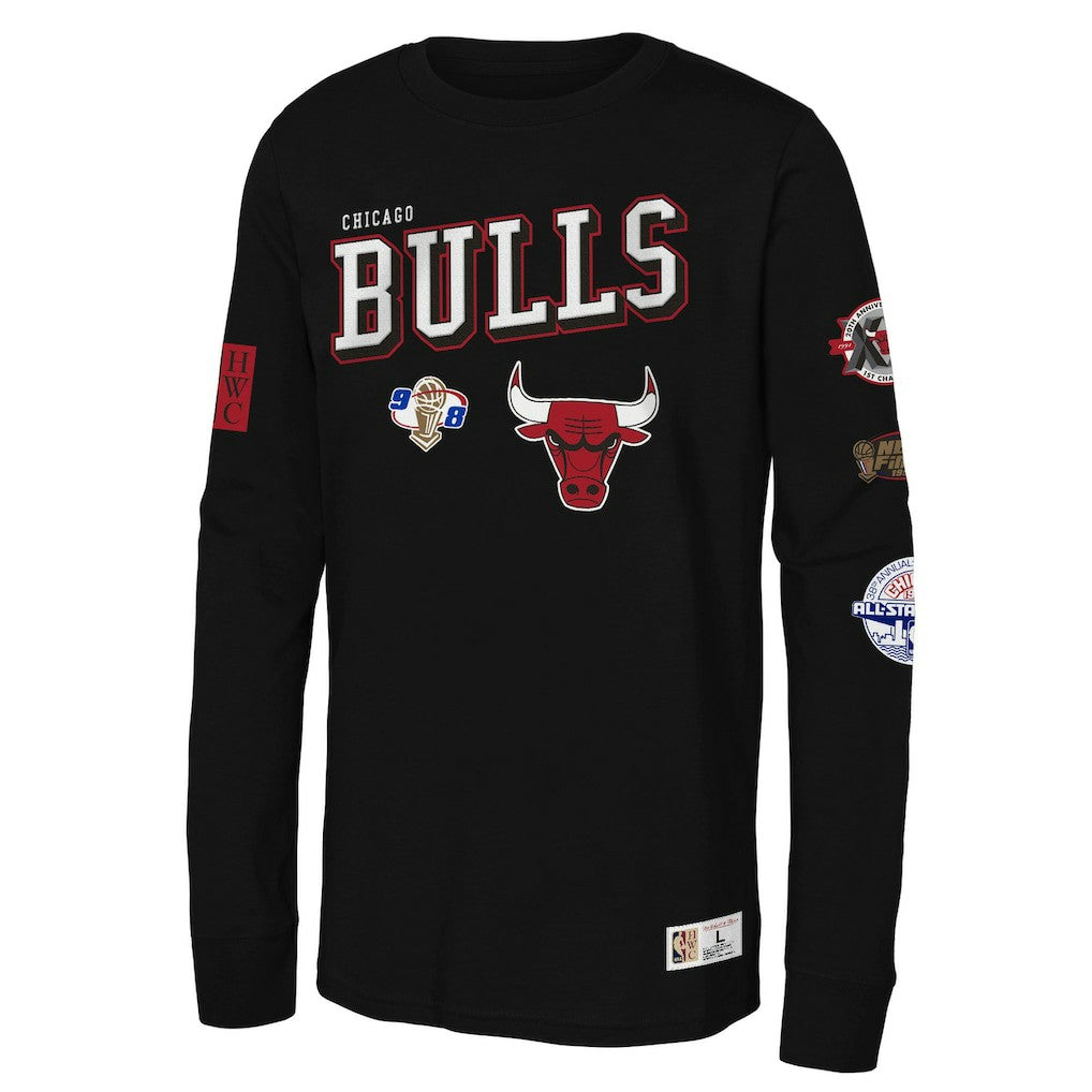 Chicago Bulls Youth Hardwood Classics Training Camp Long Sleeve T-Shirt sale - Black shop
