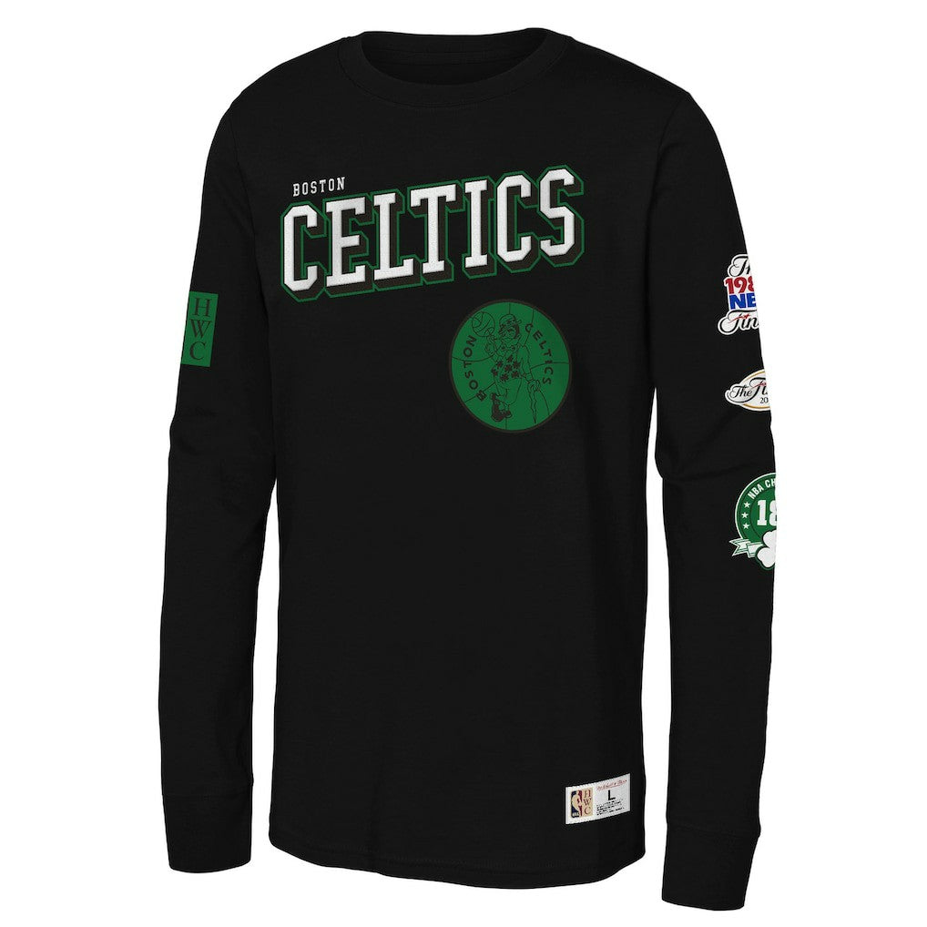 Boston Celtics Youth Hardwood Classics Training Camp Long Sleeve T-Shirt - Black shop