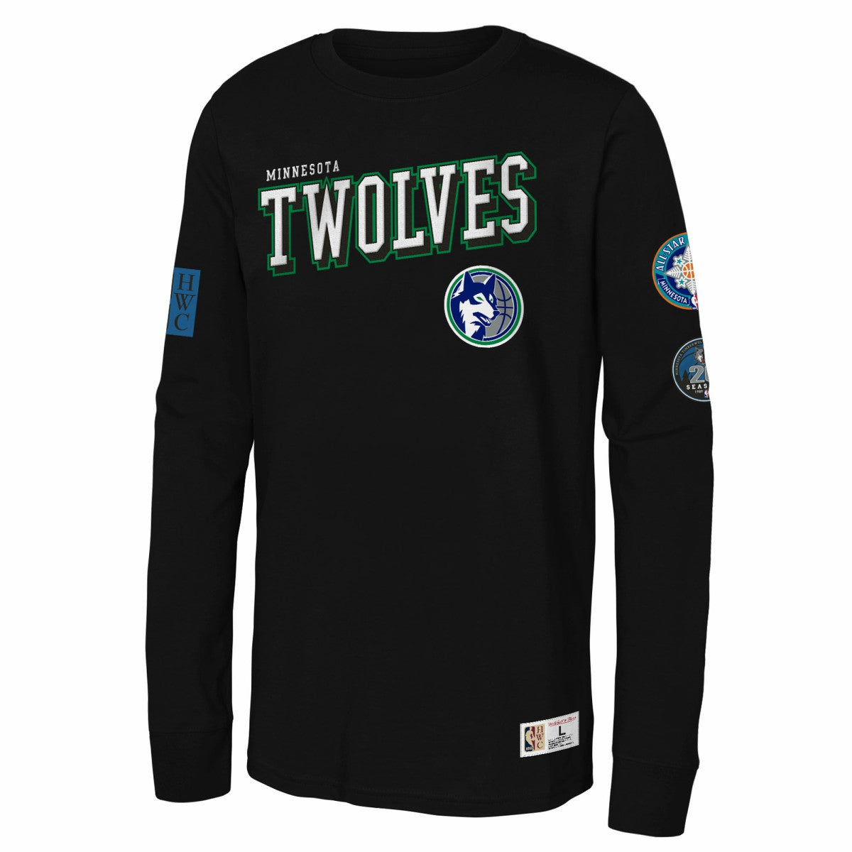 Minnesota Timberwolves Youth Hardwood Classics Training Camp Long Sleeve T-Shirt - Black online