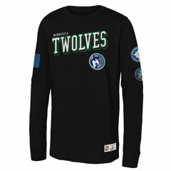 Minnesota Timberwolves Youth Hardwood Classics Training Camp Long Sleeve T-Shirt - Black online