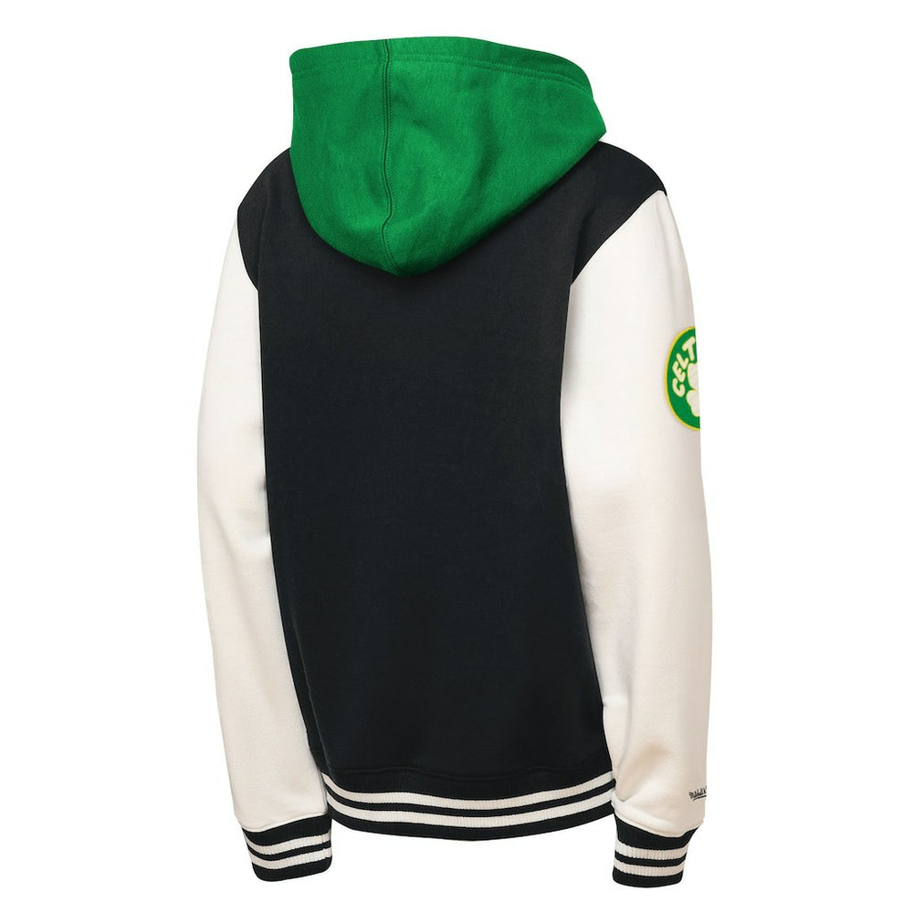 Boston Celtics Youth Hardwood Classics Courtside Fleece Full-Snap Hoodie Jacket - Black online