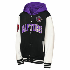 Toronto Raptors Youth Hardwood Classics Courtside Fleece Full-Snap Hooded Jacket - Black for sale