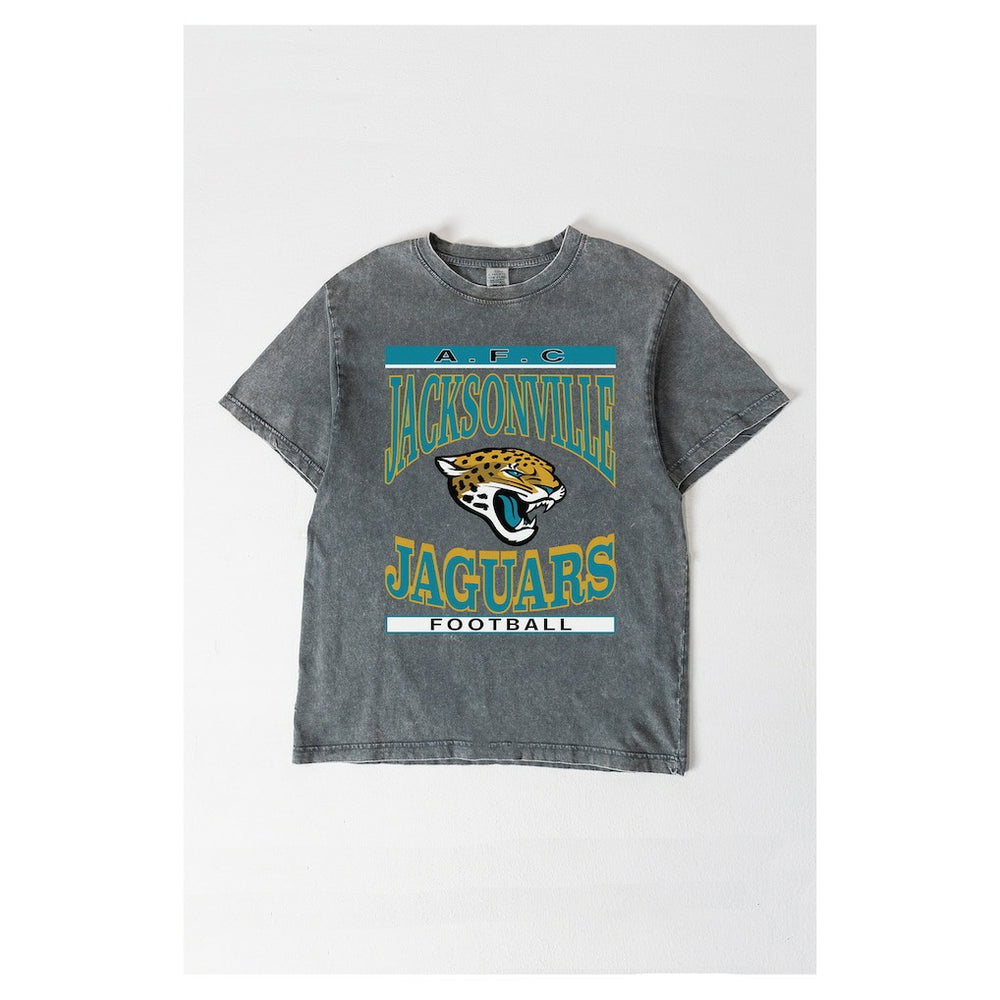Jacksonville Jaguars Gameday Couture Women's Oversized Classic Grind Washed T-Shirt - Gray online