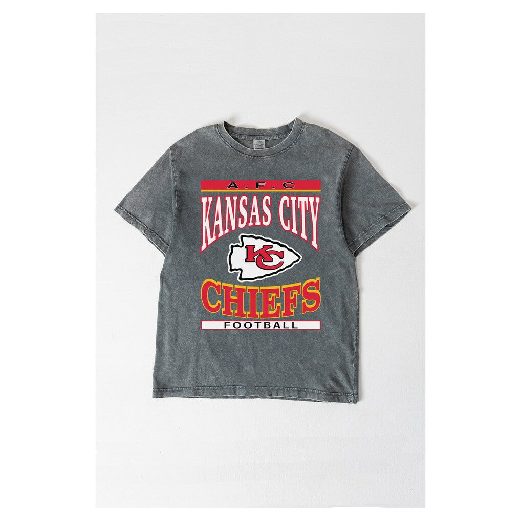 Kansas City Chiefs Gameday Couture Women's Oversized Classic Grind Washed T-Shirt - Gray sale