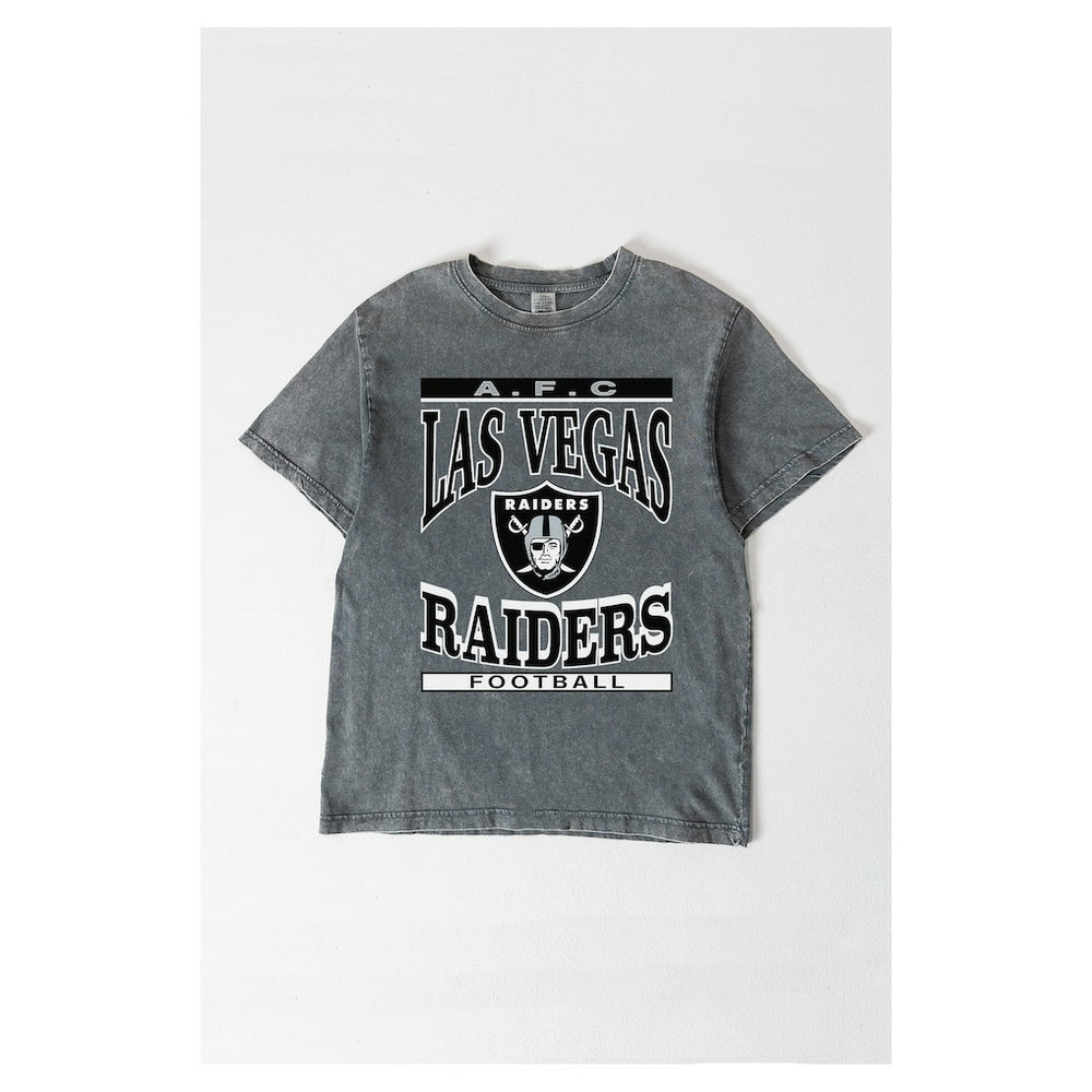Las Vegas Raiders Gameday Couture Women's Oversized Classic Grind Washed T-Shirt - Gray discount