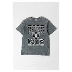 Las Vegas Raiders Gameday Couture Women's Oversized Classic Grind Washed T-Shirt - Gray discount