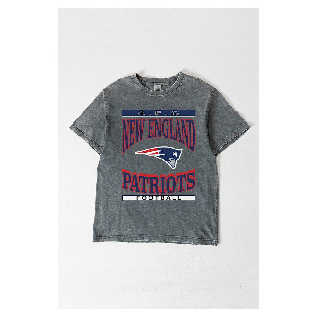 New England Patriots Gameday Couture Women's Oversized Classic Grind Washed T-Shirt - Gray discount