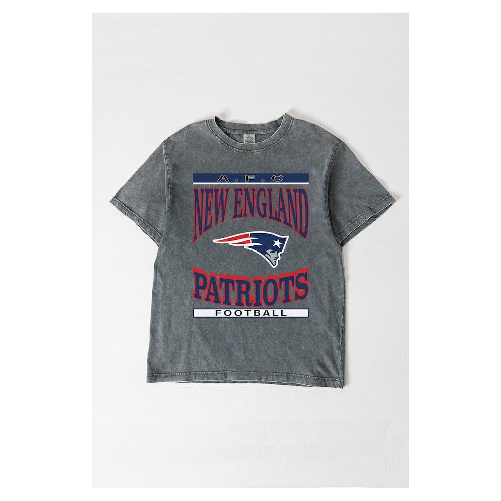 New England Patriots Gameday Couture Women's Oversized Classic Grind Washed T-Shirt - Gray discount