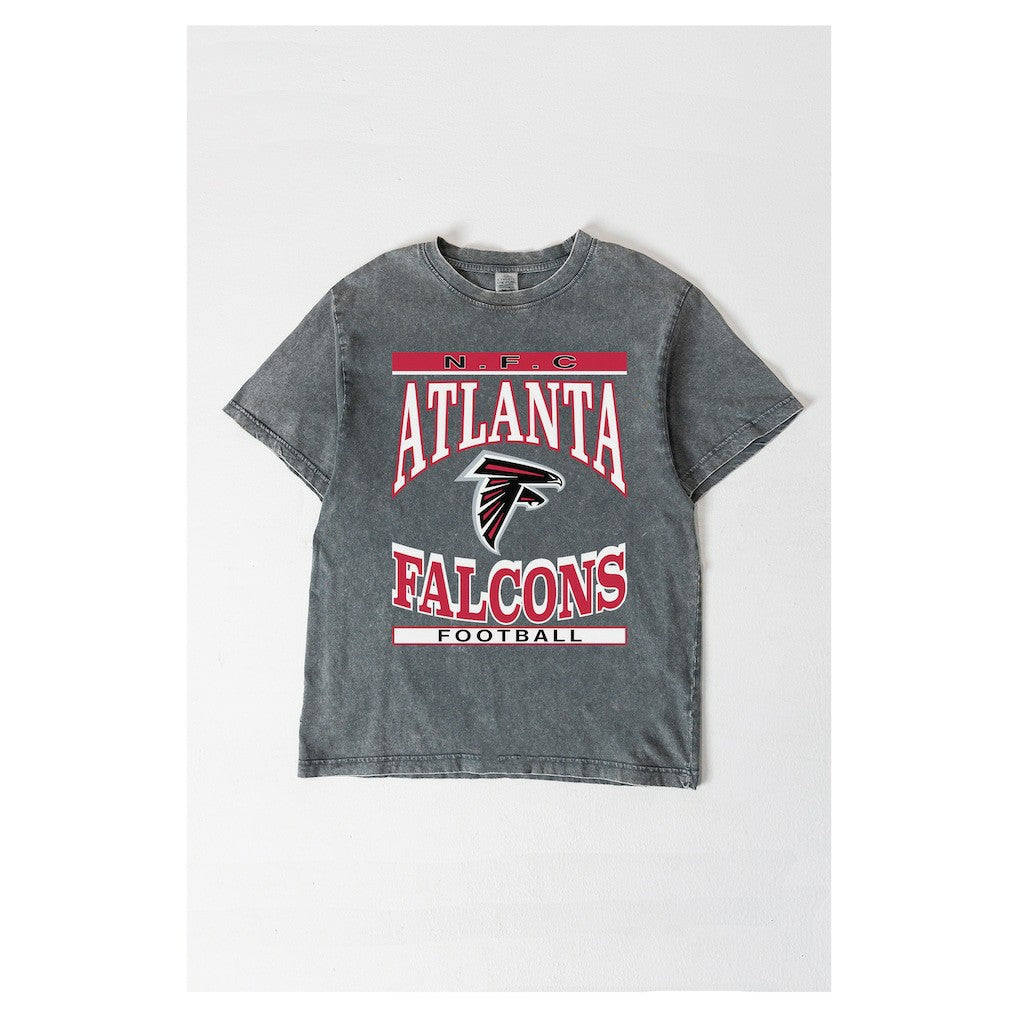 Atlanta Falcons Gameday Couture Women's Oversized Classic Grind Washed T-Shirt - Gray online
