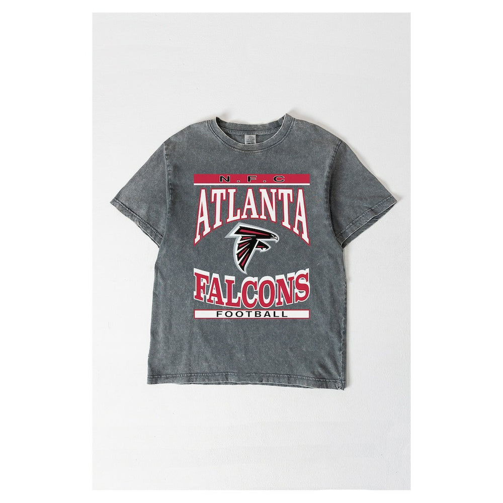 Atlanta Falcons Gameday Couture Women's Oversized Classic Grind Washed T-Shirt - Gray online