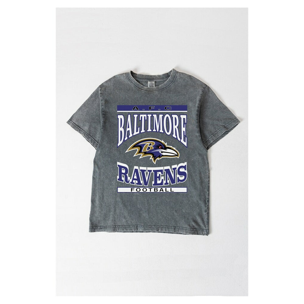 Baltimore Ravens Gameday Couture Women's Oversized Classic Grind Washed T-Shirt - Gray on sale