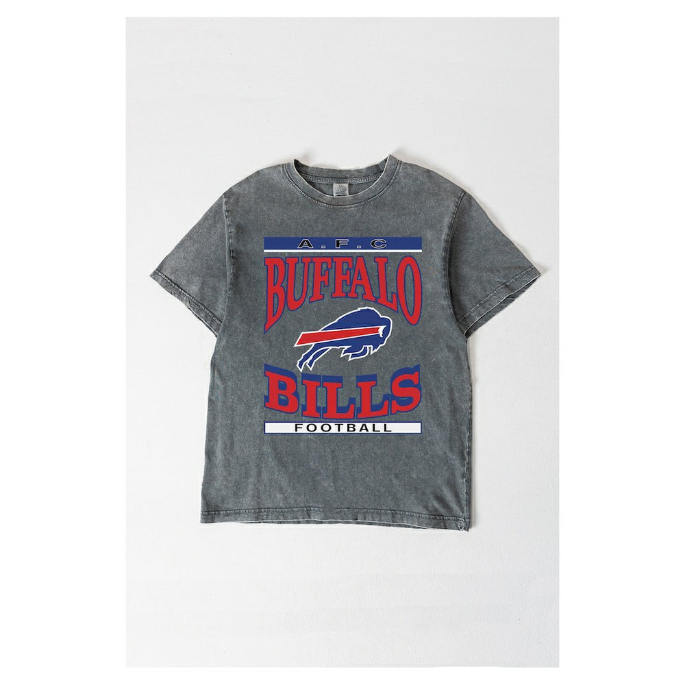 Buffalo Bills Gameday Couture Women's Oversized Classic Grind Washed T-Shirt - Gray online