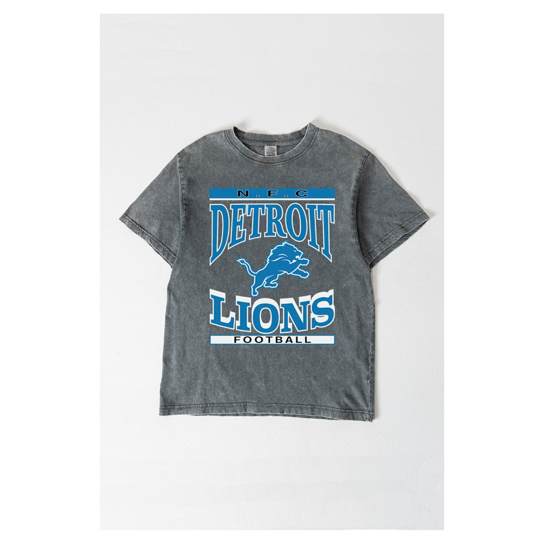 Detroit Lions Gameday Couture Women's Oversized Classic Grind Washed T-Shirt - Gray for sale
