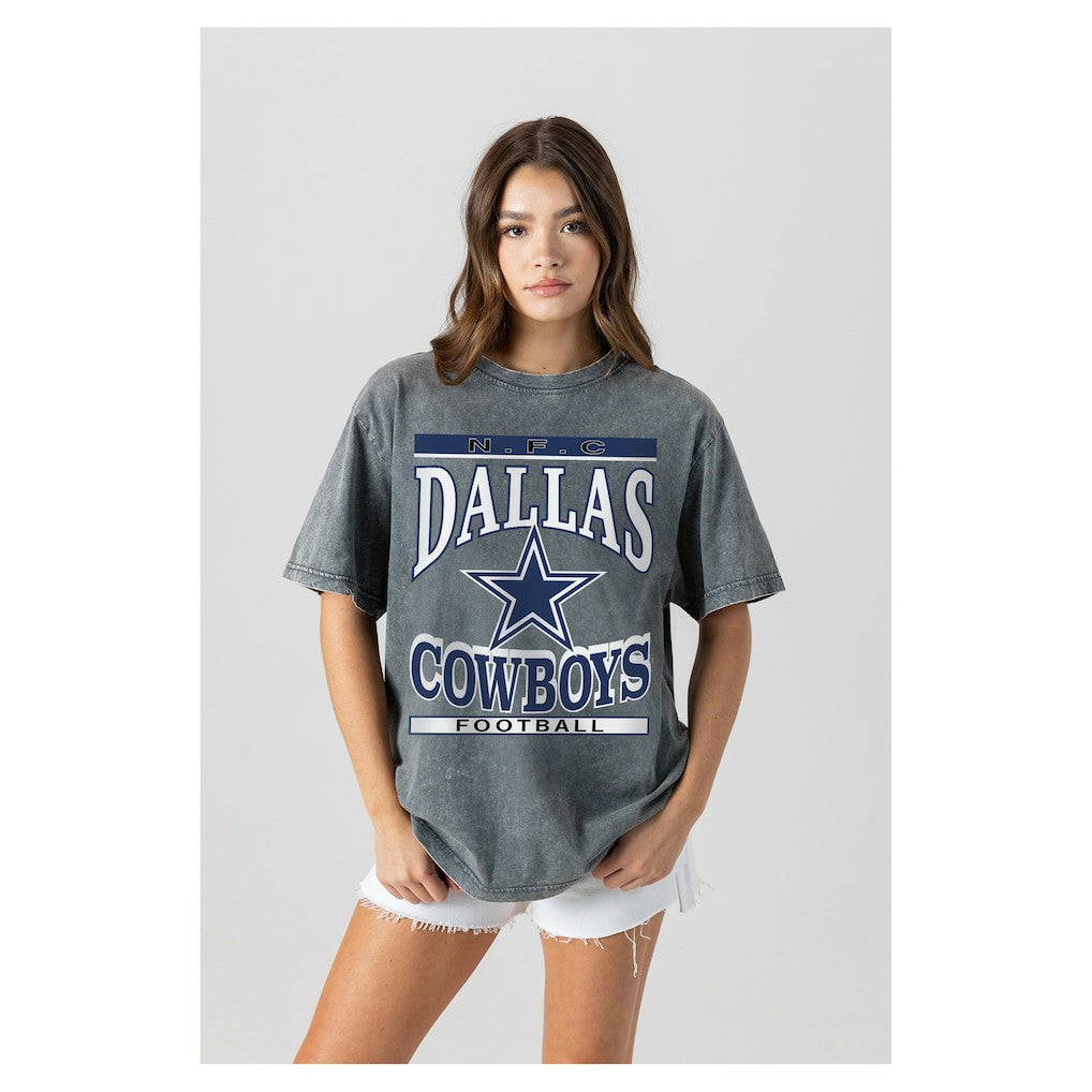 Dallas Cowboys Gameday Couture Women's Oversized Classic Grind Washed T-Shirt - Gray discount