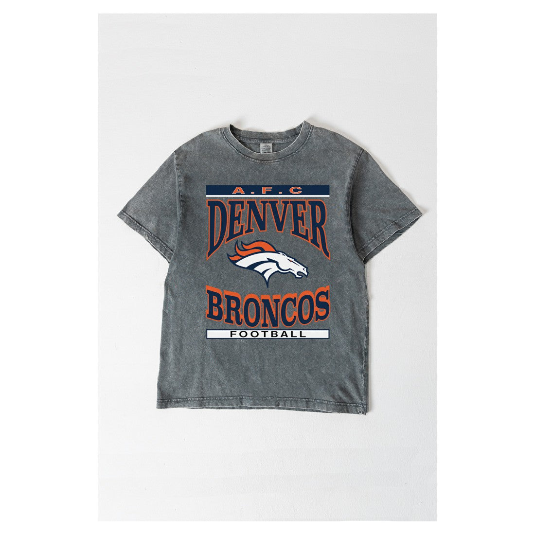 Denver Broncos Gameday Couture Women's Oversized Classic Grind Washed T-Shirt - Gray on sale