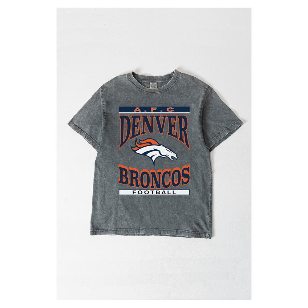 Denver Broncos Gameday Couture Women's Oversized Classic Grind Washed T-Shirt - Gray on sale