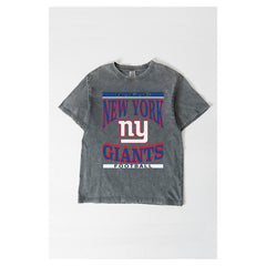 New York Giants Gameday Couture Women's Oversized Classic Grind Washed T-Shirt - Gray online